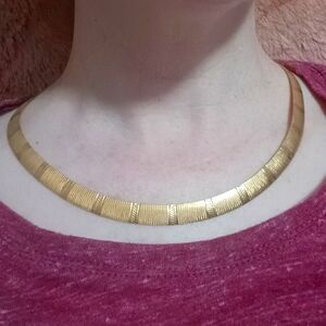 Italian Bronze Omega Necklace